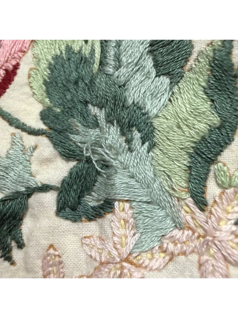 Candamar Designs Pillowcase Candlewicking Embroidery Vintage Victorian Floral - Picture 4 of 8